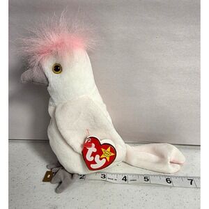 Rare Ty Beanie Baby KuKu Cockatoo Bird Plush Toy January 5 1997 Rare